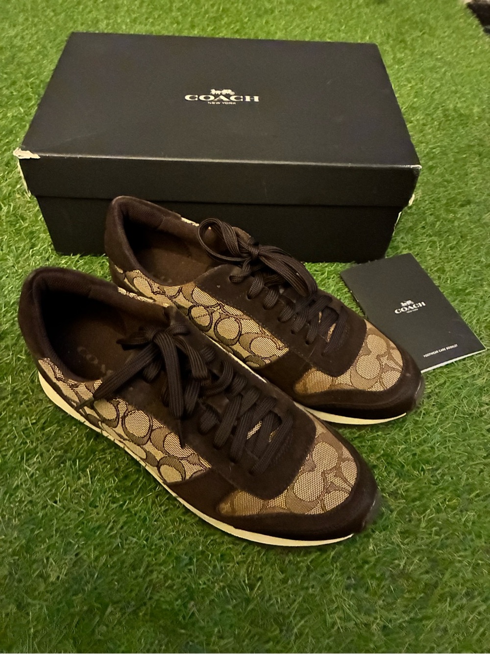 Brown Coach Signature Sneakers